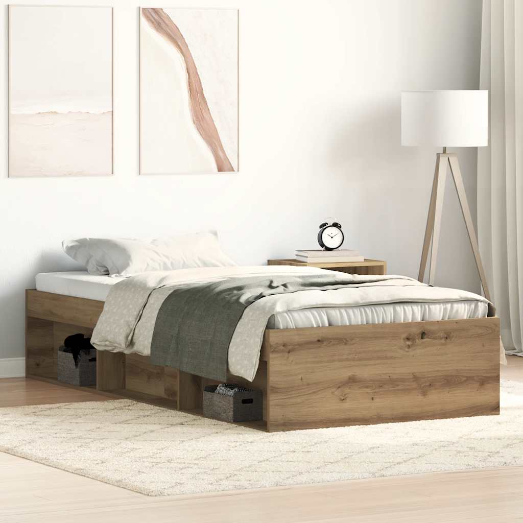 VXL8721158786067_m_en_hd_1.jpg vidaXL Posteľný rám bez matraca dub artisan 75x190 cm kompozitné drevo – Obrázok 1