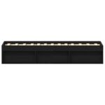 vidaXL Posteľný rám bez matraca čierny dub 75x190 cm kompozitné drevo – Obrázok 6