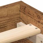 vidaXL Posteľný rám bez matraca staré drevo 150x200cm kompozitné drevo – Obrázok 8