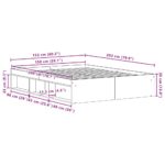 vidaXL Posteľný rám bez matraca staré drevo 150x200cm kompozitné drevo – Obrázok 10