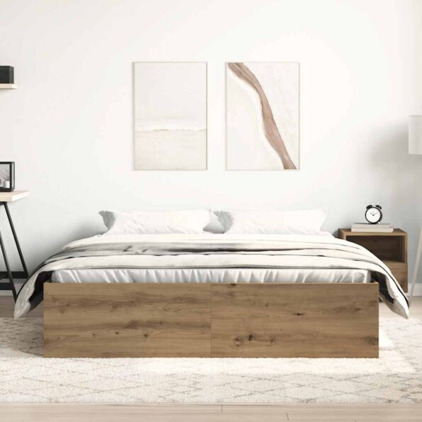VXL8721158786098_g_en_hd_1.jpg vidaXL Posteľný rám bez matraca remeselnícky dub 150x200 cm – Obrázok 3