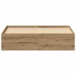 vidaXL Posteľný rám bez matraca remeselnícky dub 150x200 cm – Obrázok 5