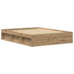 vidaXL Posteľný rám bez matraca remeselnícky dub 150x200 cm – Obrázok 7