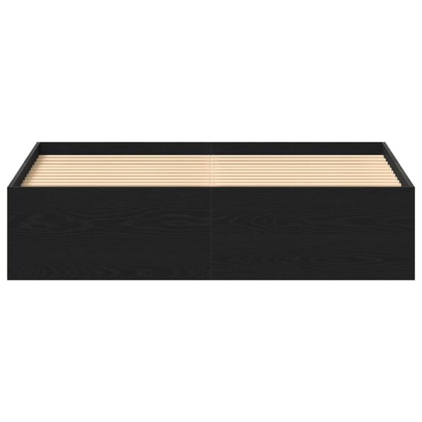 vidaXL Posteľný rám bez matraca čierny dub 150x200 cm kompozitné drevo – Obrázok 5