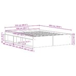 vidaXL Posteľný rám bez matraca čierny dub 150x200 cm kompozitné drevo – Obrázok 10