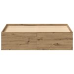 vidaXL Posteľný rám bez matraca remeselnícky dub 135x190 cm – Obrázok 5