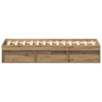 vidaXL Posteľný rám bez matraca remeselnícky dub 135x190 cm – Obrázok 6