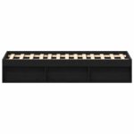 vidaXL Posteľný rám bez matraca čierny dub 135x190 cm kompozitné drevo – Obrázok 6