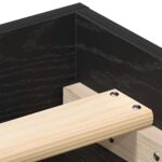 vidaXL Posteľný rám bez matraca čierny dub 135x190 cm kompozitné drevo – Obrázok 8