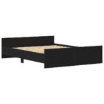 vidaXL Posteľný rám bez matraca čierny dub 150x200 cm kompozitné drevo – Obrázok 5