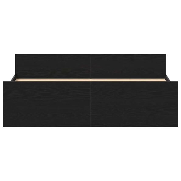 vidaXL Posteľný rám bez matraca čierny dub 150x200 cm kompozitné drevo – Obrázok 6