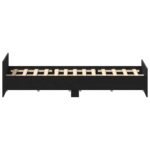 vidaXL Posteľný rám bez matraca čierny dub 150x200 cm kompozitné drevo – Obrázok 7