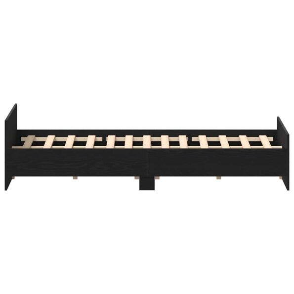 vidaXL Posteľný rám bez matraca čierny dub 150x200 cm kompozitné drevo – Obrázok 7