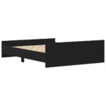 vidaXL Posteľný rám bez matraca čierny dub 150x200 cm kompozitné drevo – Obrázok 8