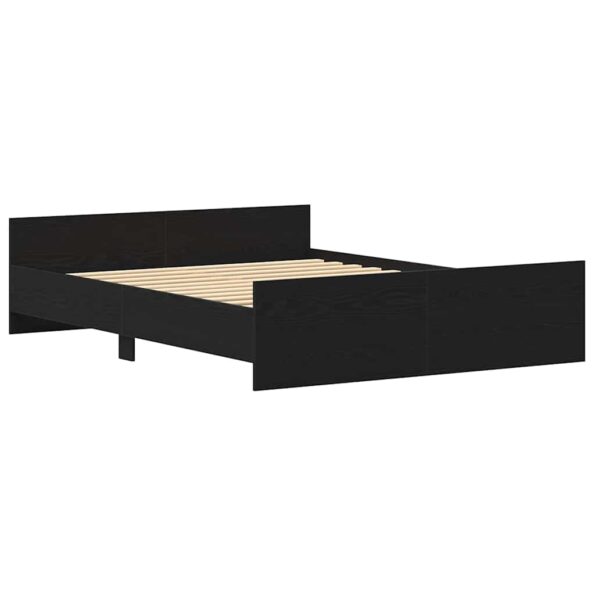 vidaXL Posteľný rám bez matraca čierny dub 160x200 cm kompozitné drevo – Obrázok 5