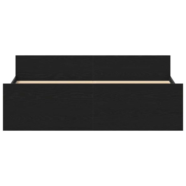 vidaXL Posteľný rám bez matraca čierny dub 160x200 cm kompozitné drevo – Obrázok 6