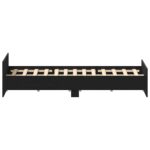 vidaXL Posteľný rám bez matraca čierny dub 160x200 cm kompozitné drevo – Obrázok 7