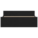 vidaXL Posteľný rám bez matraca čierny dub 120x190 cm borovicový masív – Obrázok 6