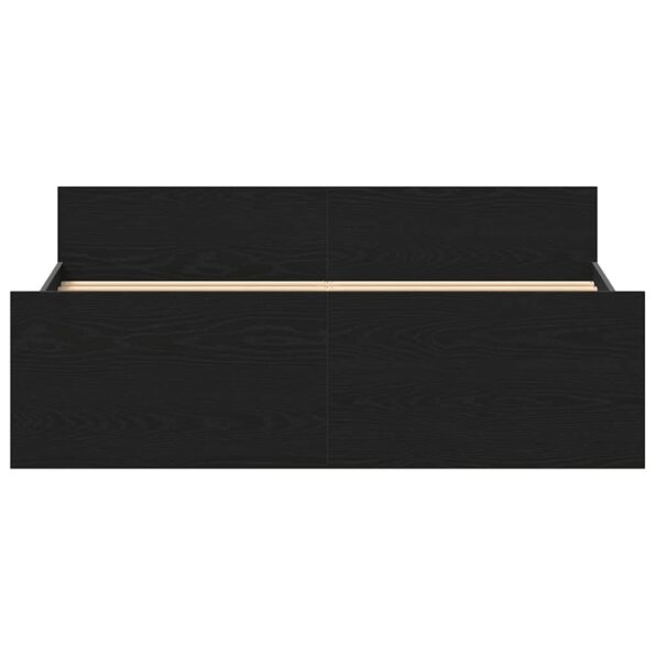 vidaXL Posteľný rám bez matraca čierny dub 120x190 cm borovicový masív – Obrázok 6