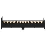 vidaXL Posteľný rám bez matraca čierny dub 120x190 cm borovicový masív – Obrázok 7