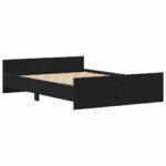 vidaXL Posteľný rám bez matraca čierny dub 140x190 cm kompozitné drevo – Obrázok 5
