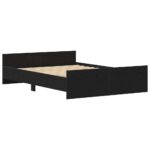 vidaXL Posteľný rám bez matraca čierny dub 135x190 cm kompozitné drevo – Obrázok 5