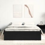 vidaXL Posteľný rám bez matraca čierny dub 120x200 cm kompozitné drevo – Obrázok 3