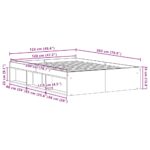 vidaXL Posteľný rám bez matraca čierny dub 120x200 cm kompozitné drevo – Obrázok 10