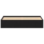 VidaXL Rám postele bez matraca čierny dub 200x200 cm kompozitné drevo – Obrázok 5