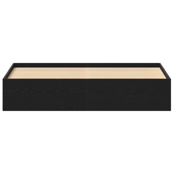 VidaXL Rám postele bez matraca čierny dub 200x200 cm kompozitné drevo – Obrázok 5