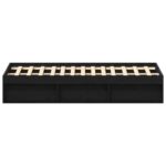 VidaXL Rám postele bez matraca čierny dub 200x200 cm kompozitné drevo – Obrázok 6