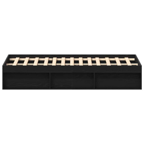 VidaXL Rám postele bez matraca čierny dub 200x200 cm kompozitné drevo – Obrázok 6