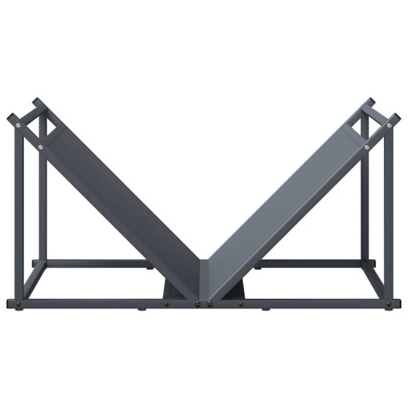 vidaXL Regál na krbové drevo, 70x43x34,5 cm, za studena lisovaná oceľ – Obrázok 5