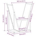 vidaXL Regál na krbové drevo, 69,5x35x81 cm, za studena lisovaná oceľ – Obrázok 11