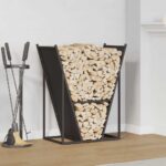 vidaXL Regál na krbové drevo, 69,5x35x81 cm, za studena lisovaná oceľ