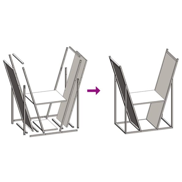 vidaXL Regál na krbové drevo, 69,5x35x81 cm, za studena lisovaná oceľ – Obrázok 9