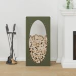 vidaXL Regál na krbové drevo, 50x23x100 cm, za studena lisovaná oceľ – Obrázok 3