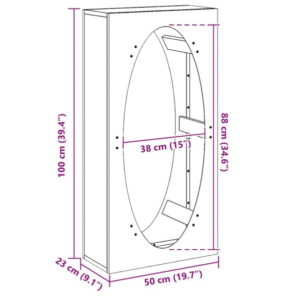 vidaXL Regál na krbové drevo, 50x23x100 cm, za studena lisovaná oceľ – Obrázok 11