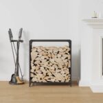 vidaXL Regál na krbové drevo, 60x28x65 cm, za studena lisovaná oceľ – Obrázok 3