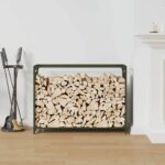 vidaXL Regál na krbové drevo, 90x28x65 cm, za studena lisovaná oceľ – Obrázok 3