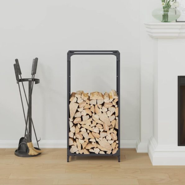 vidaXL Regál na krbové drevo, 44x28x90 cm, za studena lisovaná oceľ – Obrázok 3