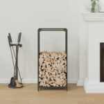 vidaXL Regál na krbové drevo, 44x28x90 cm, za studena lisovaná oceľ – Obrázok 3