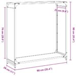 vidaXL Regál na krbové drevo, 90x28x90 cm, za studena lisovaná oceľ – Obrázok 11