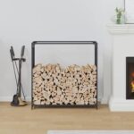 vidaXL Regál na krbové drevo, 90x28x90 cm, za studena lisovaná oceľ – Obrázok 3