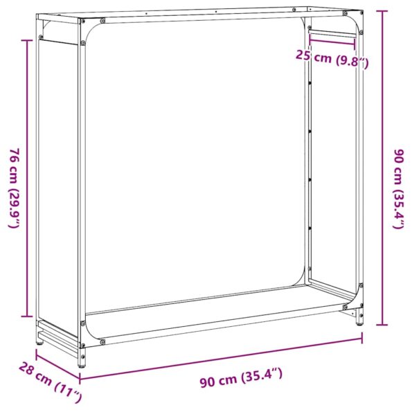 VXL8721158787545_g_en_hd_9.jpg vidaXL Regál na krbové drevo, 90x28x90 cm, za studena lisovaná oceľ – Obrázok 11