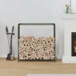 vidaXL Regál na krbové drevo, 90x28x90 cm, za studena lisovaná oceľ – Obrázok 3