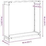 vidaXL Regál na krbové drevo, 90x28x90 cm, za studena lisovaná oceľ – Obrázok 11