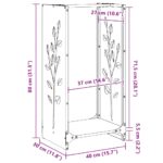vidaXL Regál na krbové drevo, 40x30x80 cm, za studena lisovaná oceľ – Obrázok 12