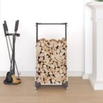 vidaXL Regál na krbové drevo 40x30x80 cm, nehrdzavejúca oceľ – Obrázok 3