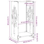 vidaXL Regál na krbové drevo 40x30x80 cm, nehrdzavejúca oceľ – Obrázok 12